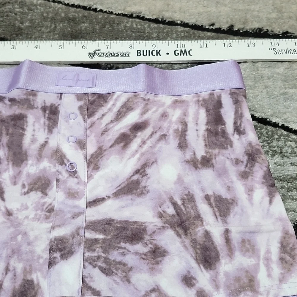 VICTORIA SECRET PINK 2022 PURPLE TIE-DYE BOXER BRIEF PANTY MEDIUM